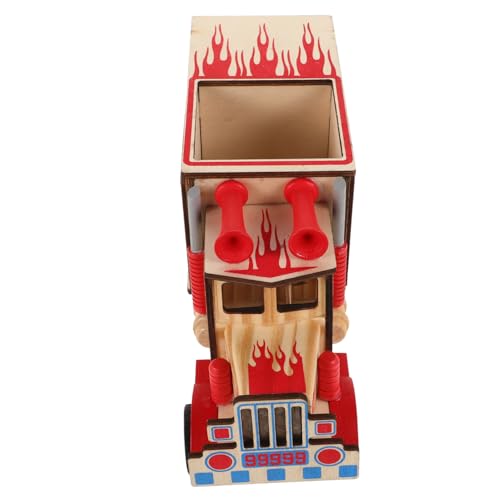 BESPORTBLE Holz Truck Modell Dekoration Miniatur Lastwagen Figur Schreibtisch Ornament Handgefertigt Lernspielzeug für Zuhause Büro Auto von BESPORTBLE