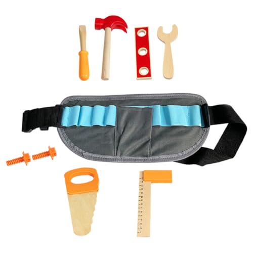 BESPORTBLE Holz Werkzeugset mit Umhängetasche Pädagogisch Sicher Poliert Ergonomisch für Kleine Hände Vielseitig für Hand Auge Koordination als zu Geburtstag und Weihnachten von BESPORTBLE