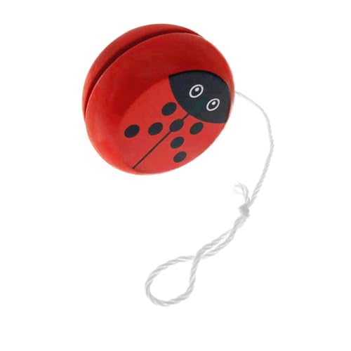 BESPORTBLE Holz Yo Yo Ball Entzückendes Jo Jo Ball Für Pädagogisches Holzspielzeug Für Anfänger Rotes Insekten Design Für Weihnachten Und Besondere von BESPORTBLE