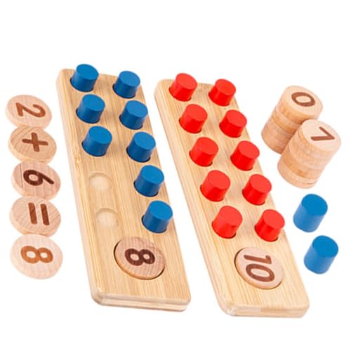 BESPORTBLE Holz Zählspielzeug für Pädagogisches Mathematik Lernspiel Robustes Rechenschieber Farblich Praktisch und Langlebig für Vorschule und Zahlenlernen von BESPORTBLE