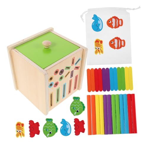 BESPORTBLE Holz-formensortierspiel für Ab Jahren Montessori Farb Formzuordnung Geometrische Lernblöcke Motorische Fähigkeiten Natürliche Holzkonstruktion Spielerische Frühkindliche Bildung von BESPORTBLE