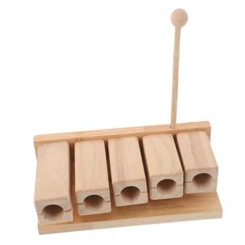 BESPORTBLE Holz-rhythmusblock mit Klang und Schlägel Orff-inspiriertes Percussion-Musikinstrument aus Robustem Holz für Erwachsene Pädagogisches Lernspielzeug für Frühe Musikbildung und von BESPORTBLE