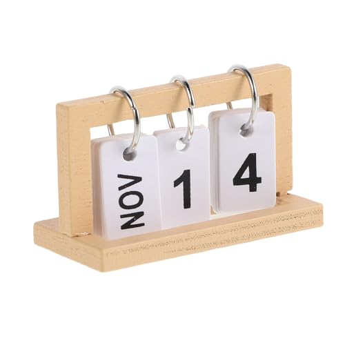 BESPORTBLE Holz-tischkalender Für Puppenhaus, Mini-tagesplaner, Kleines -zubehör, Ideal Für Puppenhaus-Dekoration Und Rollenspiele, Beige BESPORTBLE Holz-tischkalender Für Puppenhaus, Mini-tagesplaner, Kleines -zubehör, Ideal Für Puppenhaus-Dekoration Und Rollenspiele, Beige von BESPORTBLE