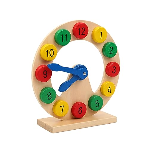BESPORTBLE Holzbausteine Lernuhr für Formen und Pädagogisches Feinmotorik und Logischem für Jungen Vorschulalter von BESPORTBLE