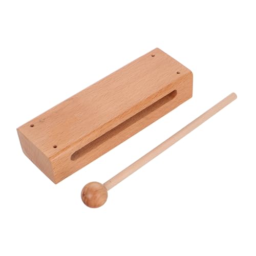 BESPORTBLE Holzblock Mit Schlägel Orff Percussion Für Rhythmusklassen Schlaginstrument Für Musikunterricht Glockenspiel Und Xylophon Musikspielzeug von BESPORTBLE