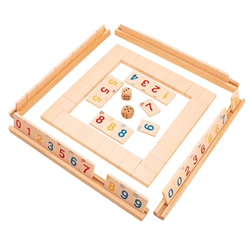 BESPORTBLE Holzbrettspiel mit Zahlen und Würfeln Sicheres Lernspielzeug für Mädchen und Jungen Pädagogisches Partyspiel für Eltern Junge Mädchen Interaktion Langlebiges Zahlen und von BESPORTBLE