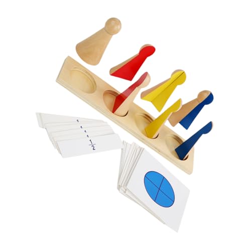 BESPORTBLE Holzbrüche Lernspielzeug Interaktive Mathematische Bausteine für Pädagogische Materialien für Frühkindliche Bildung Langlebig und Sicher für Schulanfang von BESPORTBLE