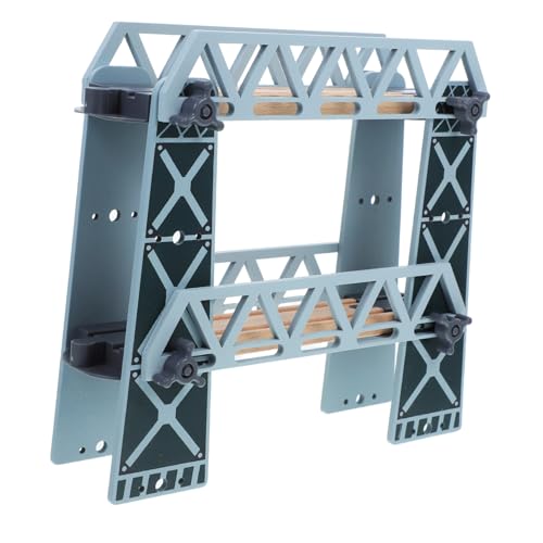 BESPORTBLE Holzbrücke für Holzeisenbahn Abnehmbare Doppelte Robuste Holzschienen zubehör Kompatibel mit Thomas Zugset Kreative für Kleinkinder von BESPORTBLE