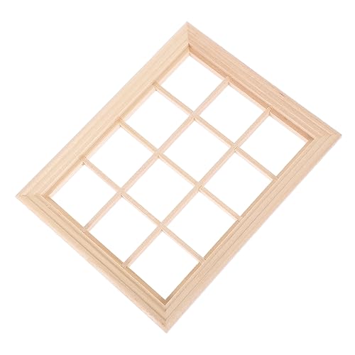 BESPORTBLE Holzfenster Für Puppenhaus Modell Zubehör Kleines Hauszubehör Für Mini Dekoration Und DIY Projekte Für Puppenstuben von BESPORTBLE