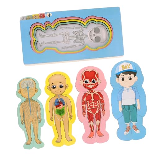 BESPORTBLE Holzpuzzle Körperanatomie für Kleinkinder Montessori Lernspielzeug für Jungen und Mädchen Frühes Stem für Organisches Lernen und Interaktion BESPORTBLE Holzpuzzle Körperanatomie für Kleinkinder Montessori Lernspielzeug für Jungen und Mädchen Frühes Stem für Organisches Lernen und Interaktion von BESPORTBLE
