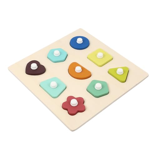 BESPORTBLE Holzpuzzle für Kleinkinder Montessori Lernspielzeug aus Glattem Holz mit Buntem Cartoon Motiv Denkfähigkeit und Motorik Tragbar für Jungen und Mädchen Ab Jahr von BESPORTBLE