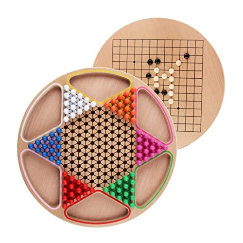 BESPORTBLE Holzspielset Gobang und Chinesisches Dame Spiel Lernspielzeug für Stabiles Langlebiges Desktop Brettspiel Hand Auge Koordination und Sozialem von BESPORTBLE