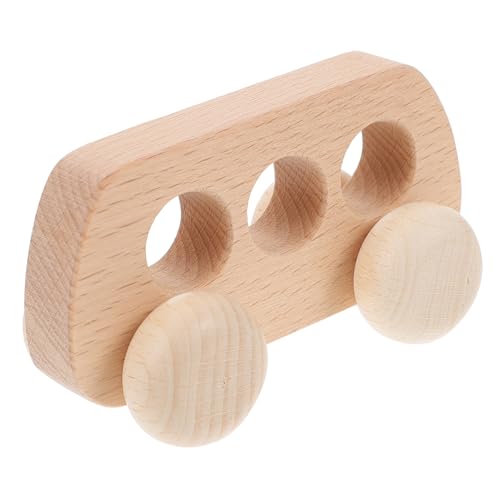 BESPORTBLE Holzspielzeug Auto Buchenholz Leichtes Greifspielzeug mit Beweglichen Rädern Glatte Oberfläche Pädagogisches Babyspielzeug für Neugeborene zur Babyparty von BESPORTBLE