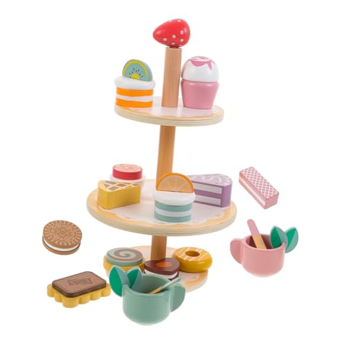 BESPORTBLE Holzspielzeug Dessert Set mit Stöckigem Kuchenständer Realistisches Kuchen für Rollenspiele Leicht Detailreich Glatte Oberfläche für Mädchen und Jungen Lernen BESPORTBLE Holzspielzeug Dessert Set mit Stöckigem Kuchenständer Realistisches Kuchen für Rollenspiele Leicht Detailreich Glatte Oberfläche für Mädchen und Jungen Lernen von BESPORTBLE