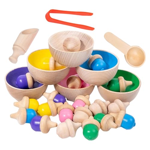 BESPORTBLE Holzspielzeug Farbige Sortierbecher und Gyroskope Lernspielzeug Frühförderung Motorik Farbenerkennung Kindergarten BESPORTBLE Holzspielzeug Farbige Sortierbecher und Gyroskope Lernspielzeug Frühförderung Motorik Farbenerkennung Kindergarten von BESPORTBLE