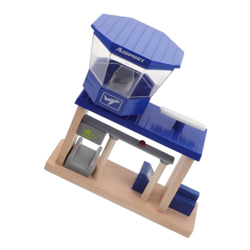 BESPORTBLE Holzspielzeug Flughafen Bahnstation Bausatz Lernspielzeug für Fördert Motorische Fähigkeiten Kreatives Rollenspiel Vielseitiges Lernspielzeug für Zuhause und Kindergarten von BESPORTBLE