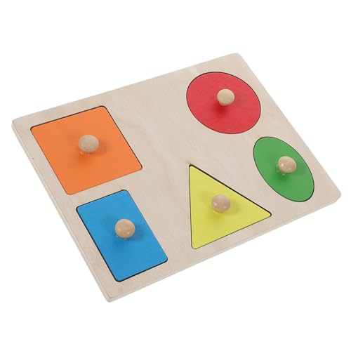 BESPORTBLE Holzspielzeug Formen Erkennen Montessori Lernspielzeug Bunte Geometrische Steckpuzzle für Vorschulkinder Fördert Logisches und Hand Auge Koordination von BESPORTBLE