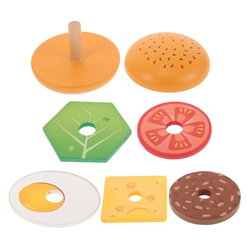 BESPORTBLE Holzspielzeug Hamburger Stapelspiel für Robustes Lernspielzeug zur Feinmotorischer Fähigkeiten Fantasievolles Verkleidungsspiel mit Vielfältigen Essenskombinationen Geeignet für BESPORTBLE Holzspielzeug Hamburger Stapelspiel für Robustes Lernspielzeug zur Feinmotorischer Fähigkeiten Fantasievolles Verkleidungsspiel mit Vielfältigen Essenskombinationen Geeignet für von BESPORTBLE
