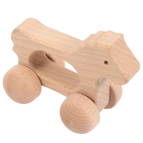 BESPORTBLE Holzspielzeug Handwagen und Motorikspielzeug mit Abgerundeten Kanten Fördert Hand Auge Koordination Feinmotorik und Sprachentwicklung Leichter Montessori Schiebewagen für von BESPORTBLE