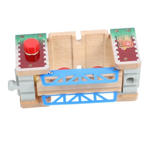 BESPORTBLE Holzspielzeug Hebebrücke Für Gleise Gleiszubehör Für Kompatibel Mit Holz Zug Sets Fördert Kreatives Und Motorikfähigkeiten von BESPORTBLE