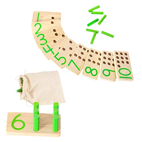 BESPORTBLE Holzspielzeug Lernspielzeug Montessori Frühe Bildung Mathe Lernhilfe Zahlen Zählen Feinmotorik Kindergarten Vorschule von BESPORTBLE