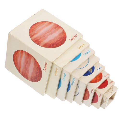 BESPORTBLE Holzspielzeug Planeten Lernspielzeug Montessori Stapelspielzeug Kreatives Babyspielzeug Form und Farbenerkennung Sowie Logischem Denken für Kleinkinder von BESPORTBLE
