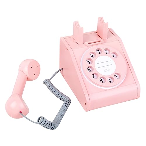 BESPORTBLE Holzspielzeug Telefon Für Simuliertes Retro Telefonspielzeug Pädagogisches Für Kleinkinder Für Jungen Und Jahren von BESPORTBLE
