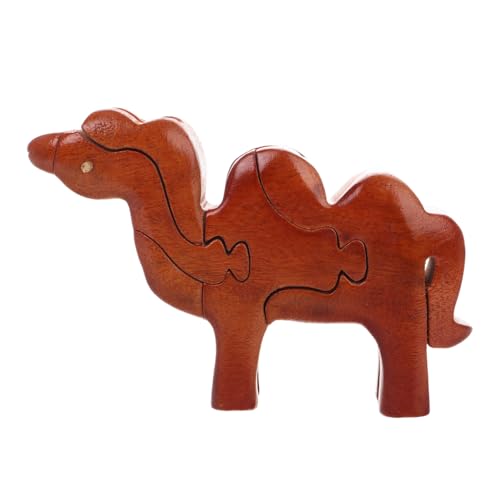 BESPORTBLE Holzspielzeug Tierpuzzle Lernspielzeug Holzbausatz Cartoon Tier Zusammensteckspielzeug Pädagogisches Tierbaukasten für Zusammenbauen von BESPORTBLE