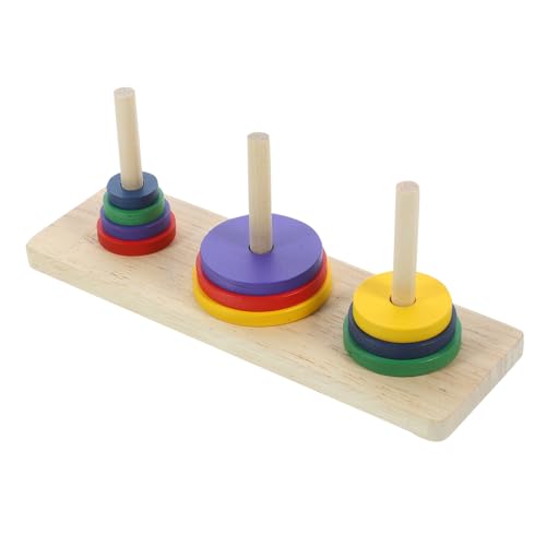 BESPORTBLE Holzspielzeug Turm Von Hanoi Intellektuelles Brettspiel Für Erwachsene Und Knobelspiel Für Zuhause Und Partys Denkspielzeug Für Kreative von BESPORTBLE