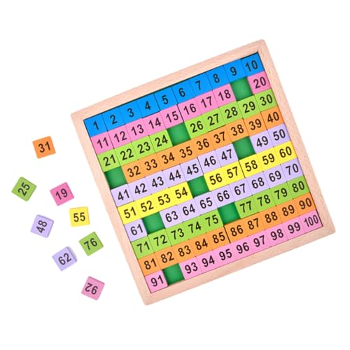 BESPORTBLE Holzspielzeug Zahlenlernset Zahlenplatte Pädagogisches Montessori Mathe Lernspielzeug für Motorik und Zahlenverständnis von BESPORTBLE