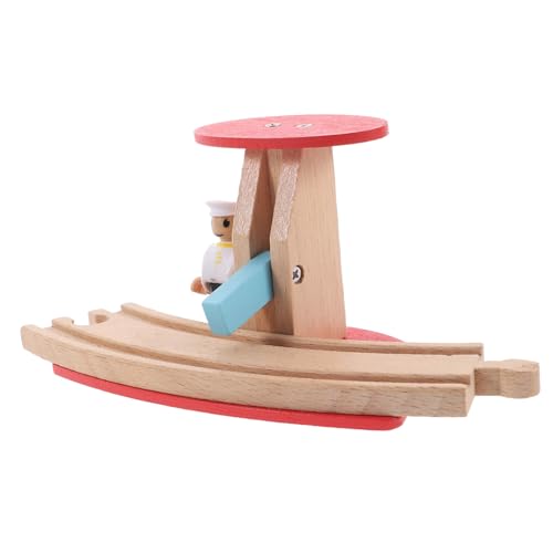 BESPORTBLE Holzspielzeug Zug Straßenblock Simulation Modell Holz Eisenbahnstrecke Zubehör Lustiges Dekoratives für Garten Wohnzimmer von BESPORTBLE