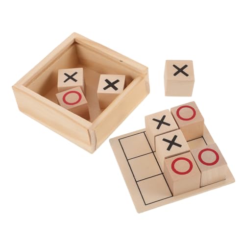 BESPORTBLE Holzspielzeug für Familien Tragbares Toe Spiel für Puzzle für Gesellige Anlässe und Perfektes Reisespiel in Praktischer Aufbewahrungsbox von BESPORTBLE