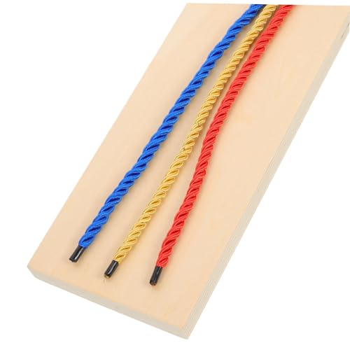 BESPORTBLE Holzspielzeug zum Flechten Üben für Mädchen Pädagogisches Lernspielzeug Feinmotorik Handgefertigtes Kognitives Holzspielzeug für Sicher Lackiert zum Haare Flechten Lernen von BESPORTBLE