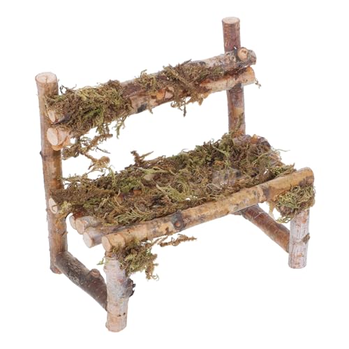BESPORTBLE Holzstuhl Dekofigur Puppenhaus Zubehör Mikrolandschaft Dekoration Handgefertigter Mini Stuhl für Fensteranzeigen Fotografie Requisiten und Kreative Setups von BESPORTBLE