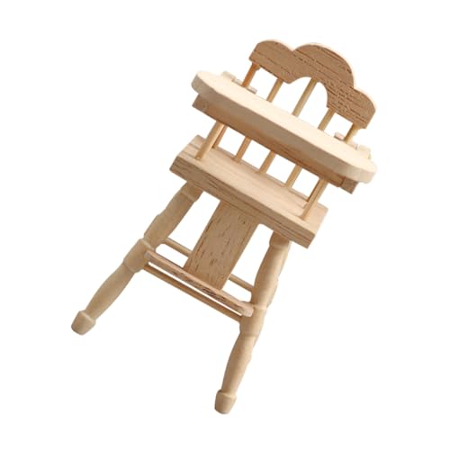 BESPORTBLE Holzstuhl Für Mini Hausmöbel Zubehör Für Kinderzimmer Und Puppenhaus Dekoration von BESPORTBLE
