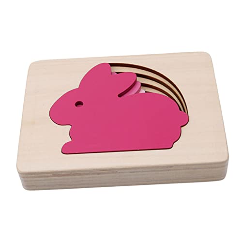 BESPORTBLE Holztierpuzzle Farbverlauf Größenanpassungsspielzeug Kinderspielzeug Farbverlaufsspielzeug Kinderpuzzle Stereo Puzzle Mehrschichtiges Größenanpassungsspielzeug Lehrmittel von BESPORTBLE