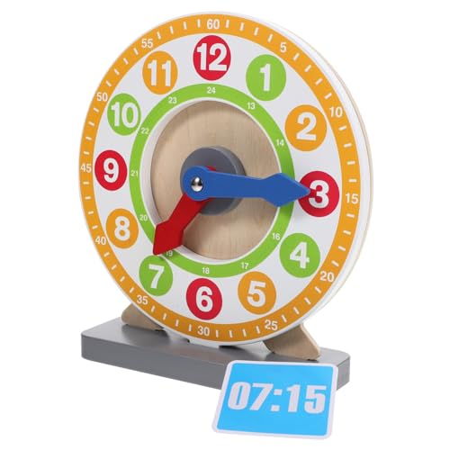 BESPORTBLE Holzuhr Lernspielzeug Große Holz Lehruhr Bunte Analoge Uhr Lernen Hand Auge Koordination Denken Kreativität Pädagogisches BESPORTBLE Holzuhr Lernspielzeug Große Holz Lehruhr Bunte Analoge Uhr Lernen Hand Auge Koordination Denken Kreativität Pädagogisches von BESPORTBLE