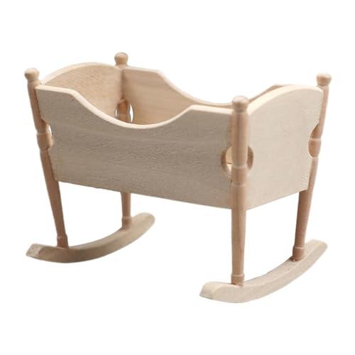 BESPORTBLE Holzwiege Für Puppen Dekoration Für Miniaturhäuser Sammlungszubehör Niedliche Wiegendekoration Mini Hausschmuck Zubehör Für Puppenmöbel BESPORTBLE Holzwiege Für Puppen Dekoration Für Miniaturhäuser Sammlungszubehör Niedliche Wiegendekoration Mini Hausschmuck Zubehör Für Puppenmöbel von BESPORTBLE