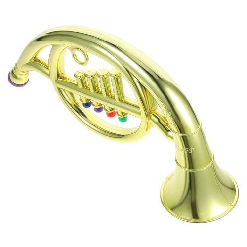 BESPORTBLE Hornmodell Für Lernspielzeug Sicheres Kunststoffhorn Musikalisches Entwicklungsspielzeug Pädagogisches Horn Für Vorschulkinder Für Musikliebhaber Goldene von BESPORTBLE