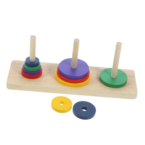 BESPORTBLE Intellektuelles Holzspielzeug Turm Von Hanoi Rätselspiel Für Erwachsene Brettspiel Für DIY Partys Geduldspiel Für Familie Und Freunde Fördert Logisches von BESPORTBLE