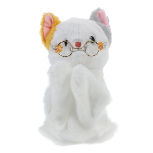 BESPORTBLE Interaktive Katzen Handpuppe Plüschspielzeug mit Beweglichem Mund für Eltern Junge Mädchen Spiele Lustige Tierfigur zum Geschichtenerzählen und Fördert Fantasie Sowie von BESPORTBLE