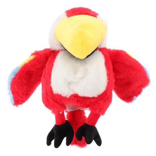 BESPORTBLE Interaktive Papagei Handpuppe aus Weichem Plüsch mit Pp Baumwolle Kuscheliges Vogelstofftier für Rollenspiele und Frühe Bildung Pädagogisches für Kindergarten von BESPORTBLE