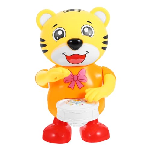 BESPORTBLE Interaktives Musikspielzeug für Junge Mädchen Monate Tanzender Tiger mit Trommel und Gesang Lernförderndes für Sichere Tierfigur mit Mehreren Spielmodi von BESPORTBLE