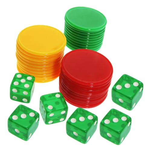 BESPORTBLE Interessantes Würfelspiel Chips Set Tragbares Verschleißfestes Teiliges Chips Set mit Würfeln für Partys und Brettspiele für Gesellige Abende BESPORTBLE Interessantes Würfelspiel Chips Set Tragbares Verschleißfestes Teiliges Chips Set mit Würfeln für Partys und Brettspiele für Gesellige Abende von BESPORTBLE