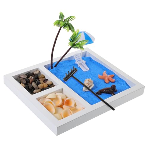 BESPORTBLE Japanisches Miniatur Dekorationsset für Sandkasten und Tischdeko Zen Garten Kit für Natürliche und DIY Entspannung von BESPORTBLE