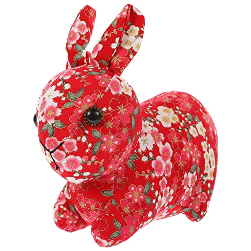 BESPORTBLE Kaninchen Maskottchenpuppe Jahr Der Kaninchen PP Baumwollgefüllte Kaninchenfigur Niedliche Deko Für Jahr Perfektes Zur Frühlingsfeier von BESPORTBLE