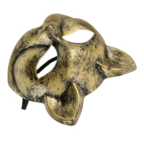 BESPORTBLE Katzenmaske für Halloween Elegante Cosplay Maske Halbe Gesicht Maske für Kostümparty Einzigartiges Design für Maskerade Ball und Karneval Mystischer Party von BESPORTBLE