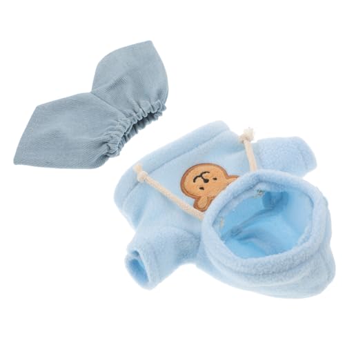 BESPORTBLE Kawaii Bärenkleidung Set Plüschbär Outfit mit Hoodie und Jeans Niedliche Kleidung für Stofftiere DIY Anziehsachen für Kreative und Sammler von BESPORTBLE