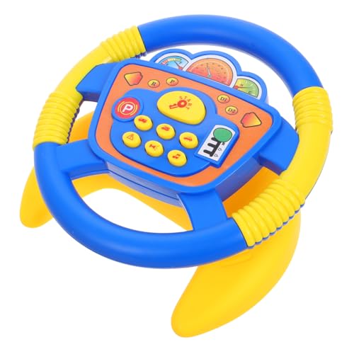 BESPORTBLE Kinderfahrzeug Interaktives Lenkrad mit Sounds und Lichtern Drehbar für Fantasievolles Rollenspiel und Fahr Simulation Geeignet für Junge Mädchen und Kleinkinder mit Abnehmbarem U von BESPORTBLE