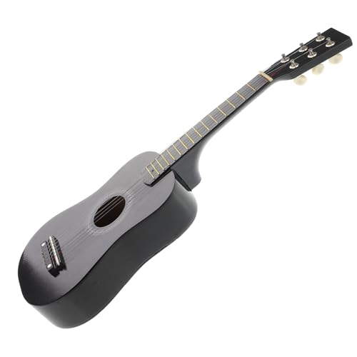 BESPORTBLE Kindergitarre Aus Holz Musikinstrument Für Lernspielzeug Schwarz Für Kleinkinder Und Vorschulkinder Fördert Die Musikalische Entwicklung von BESPORTBLE